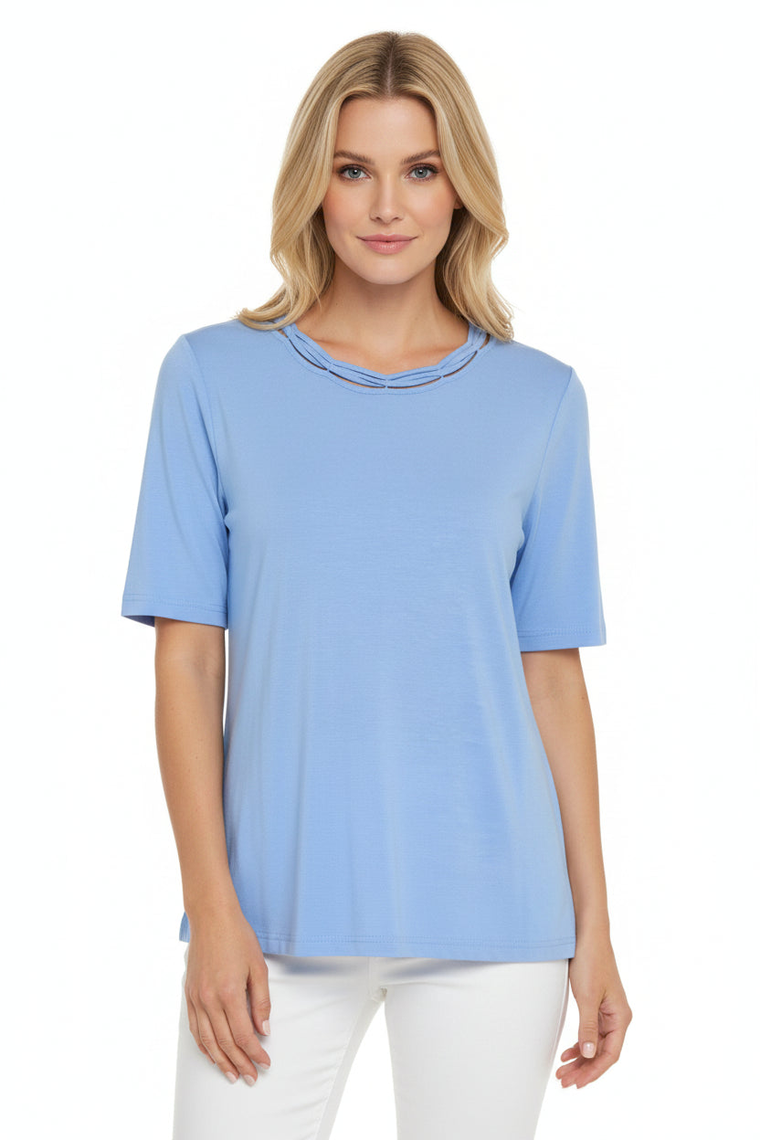 Plain short-sleeved T-shirt