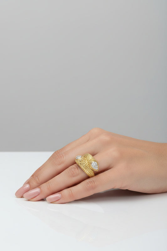 Ring with stones and doubles