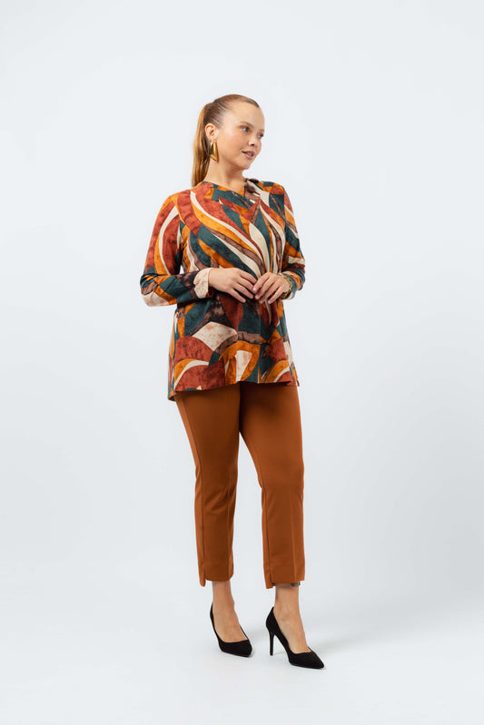 Plain straight trousers