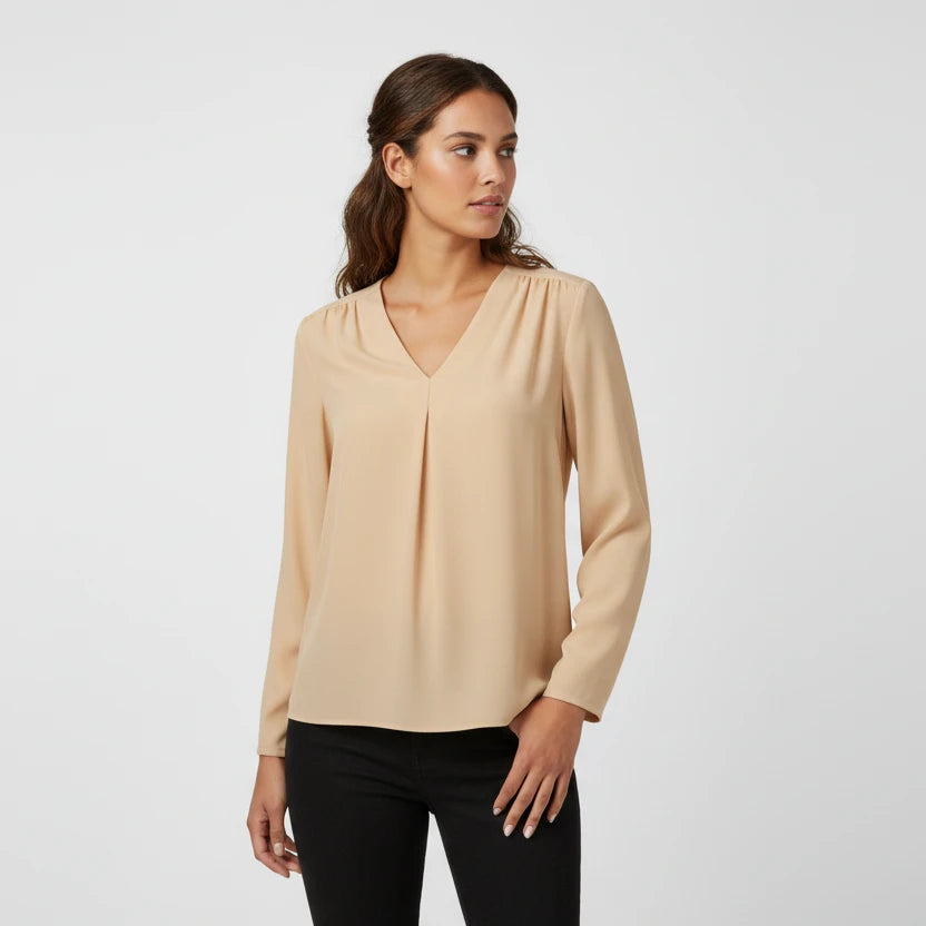 Blusa lisa manga longa