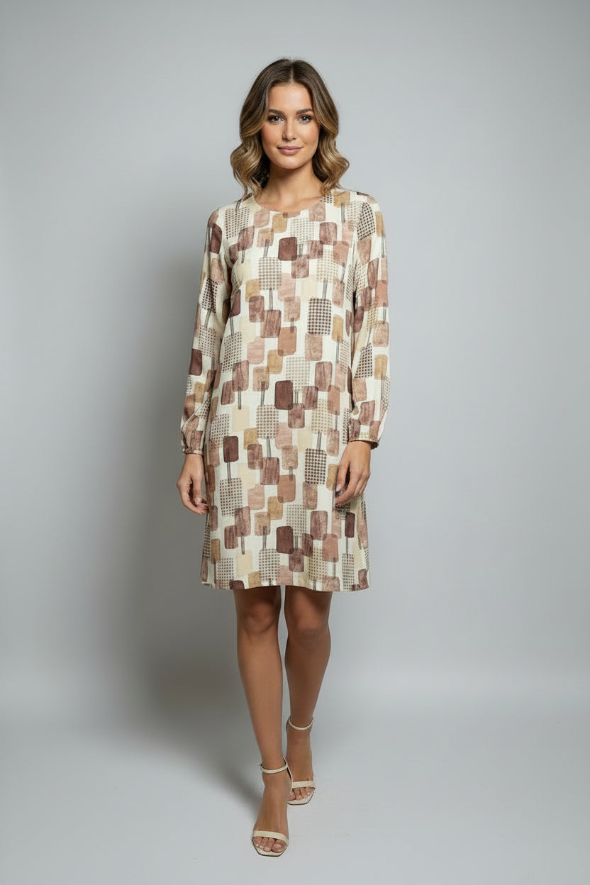 Vestido curto com padrão