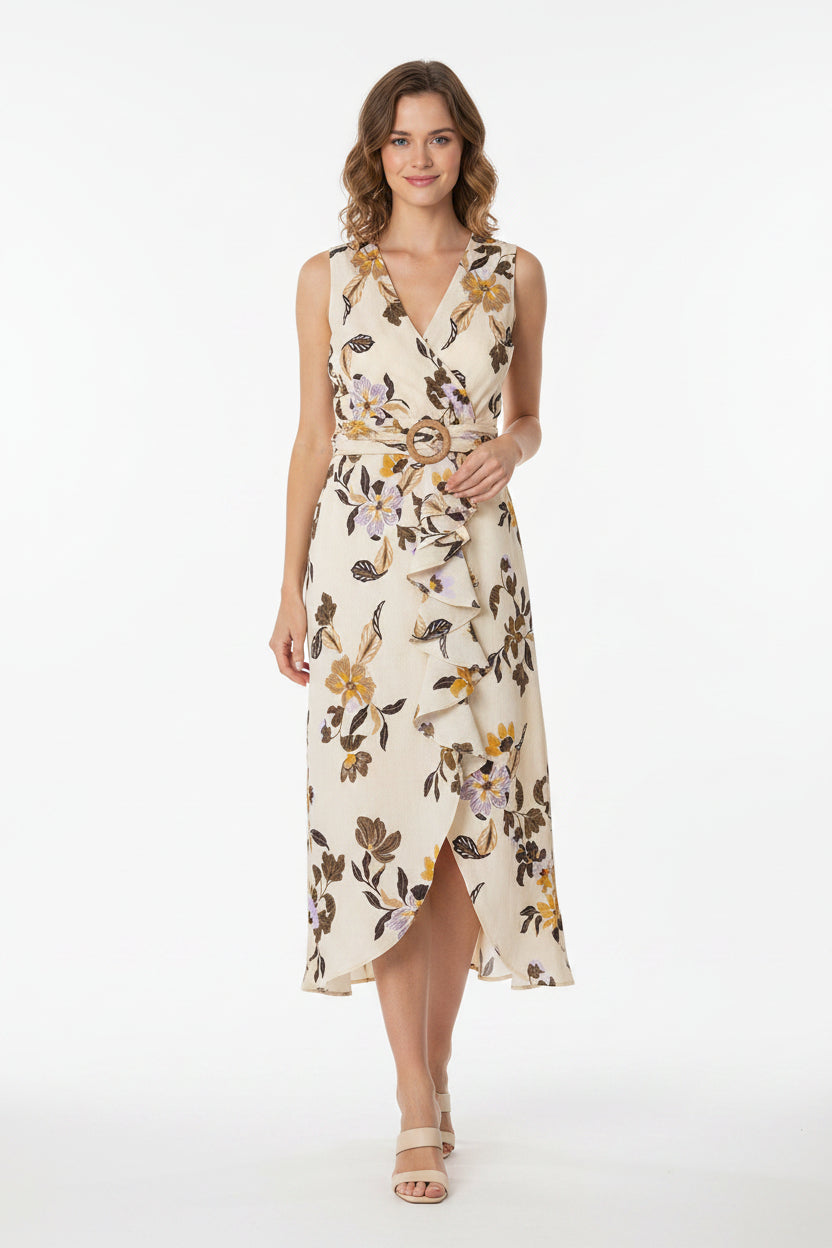 Vestido midi com padrão Ref. 8151043