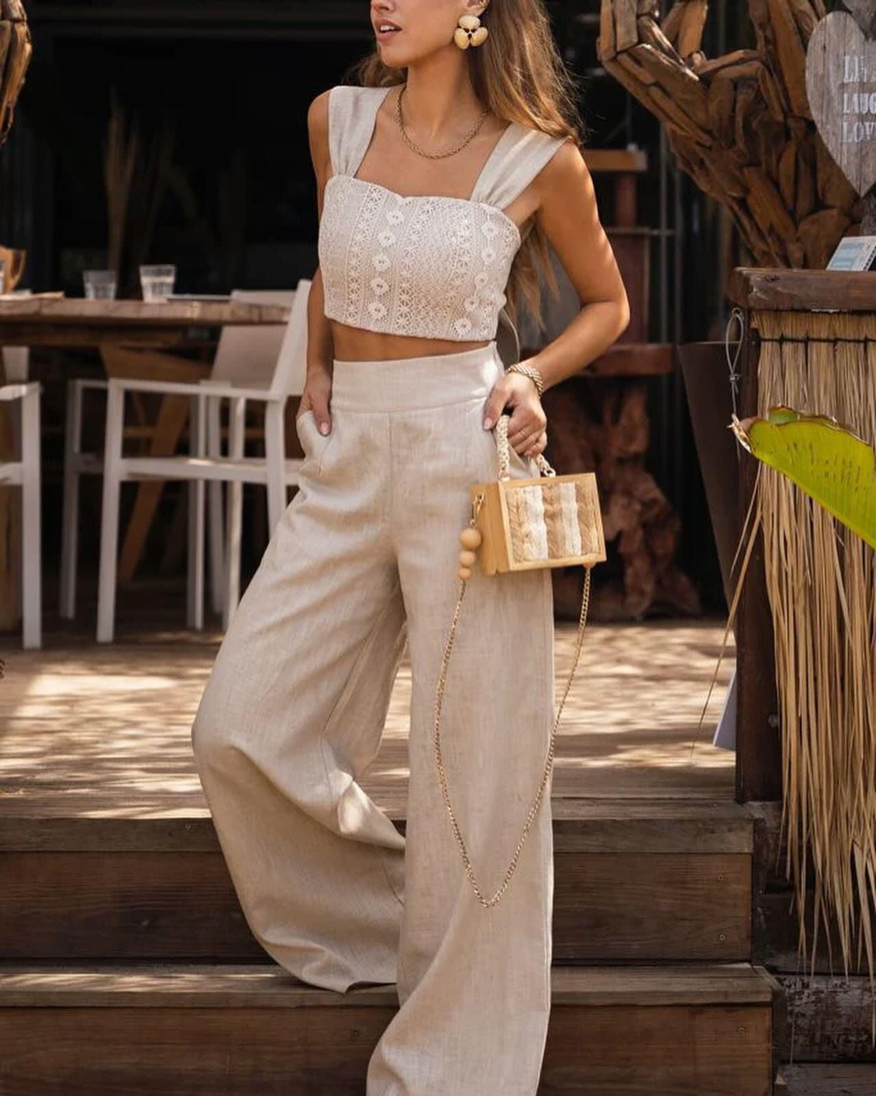 Linen wide-leg trousers Ref. 560085