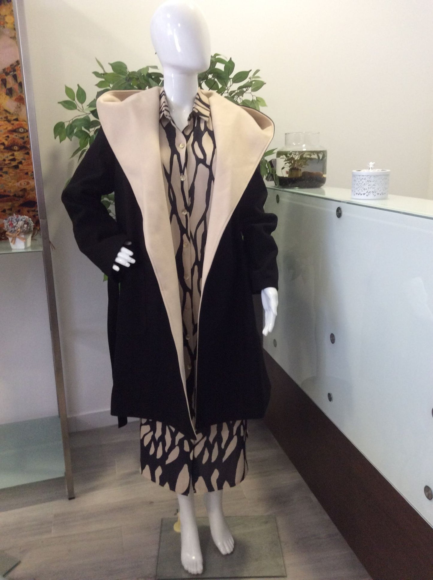 Sobretudo bicolor. Ref.9800020787889