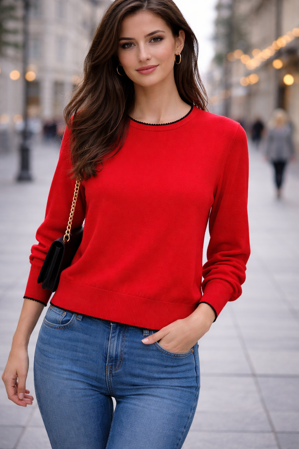 Camisola de malha lisa