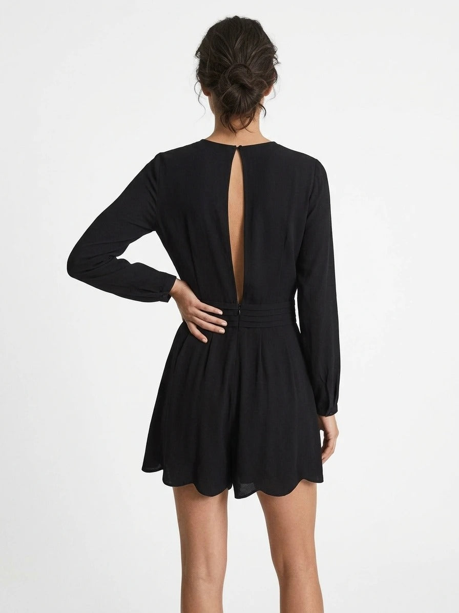 Plain short jumpsuit