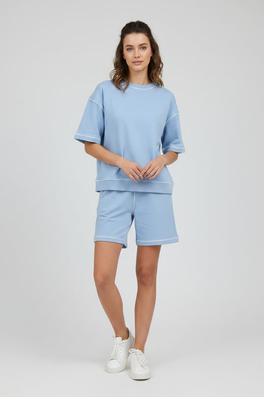 Plain knit shorts