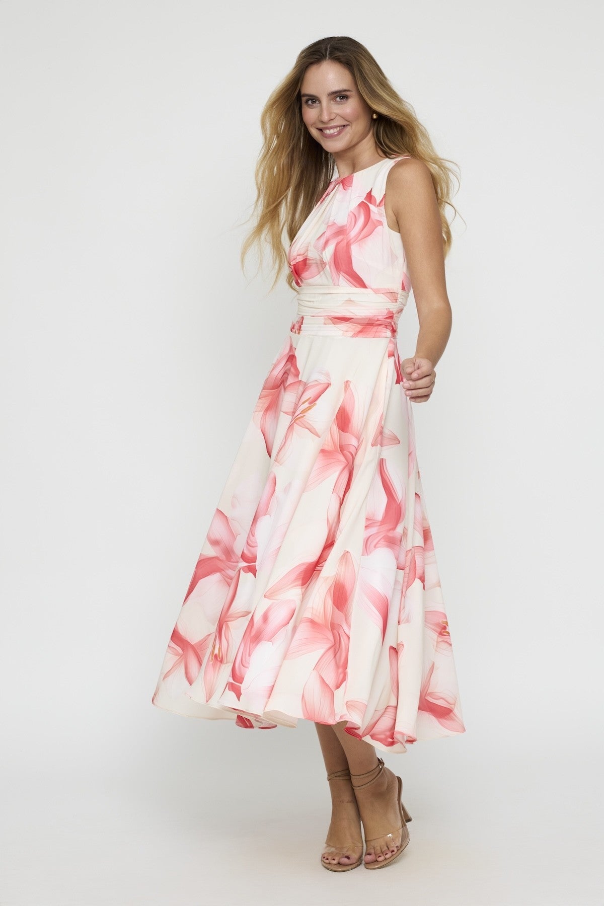 Vestido midi com padrão Ref. 371101