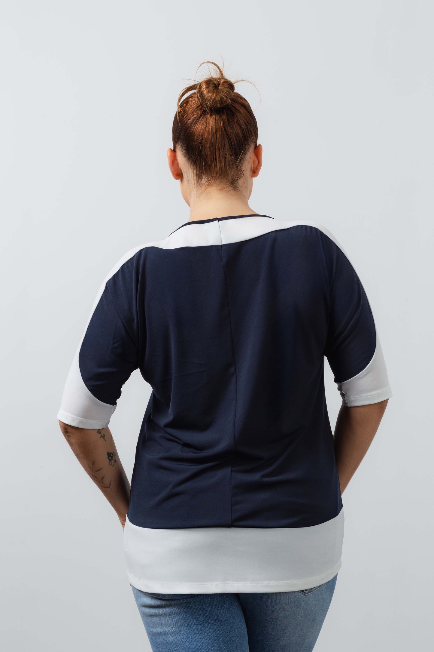 Blusa bicolor lisa Ref. 251058