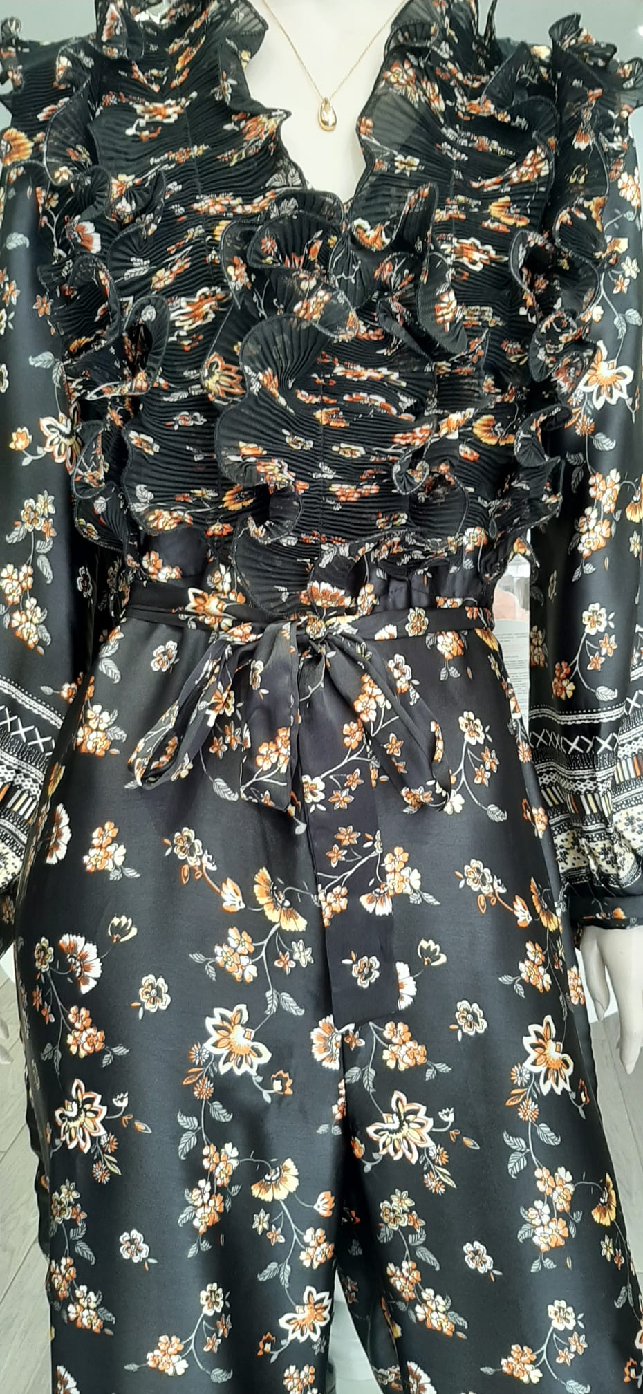 Macacão longo com padrão Ref. 100864