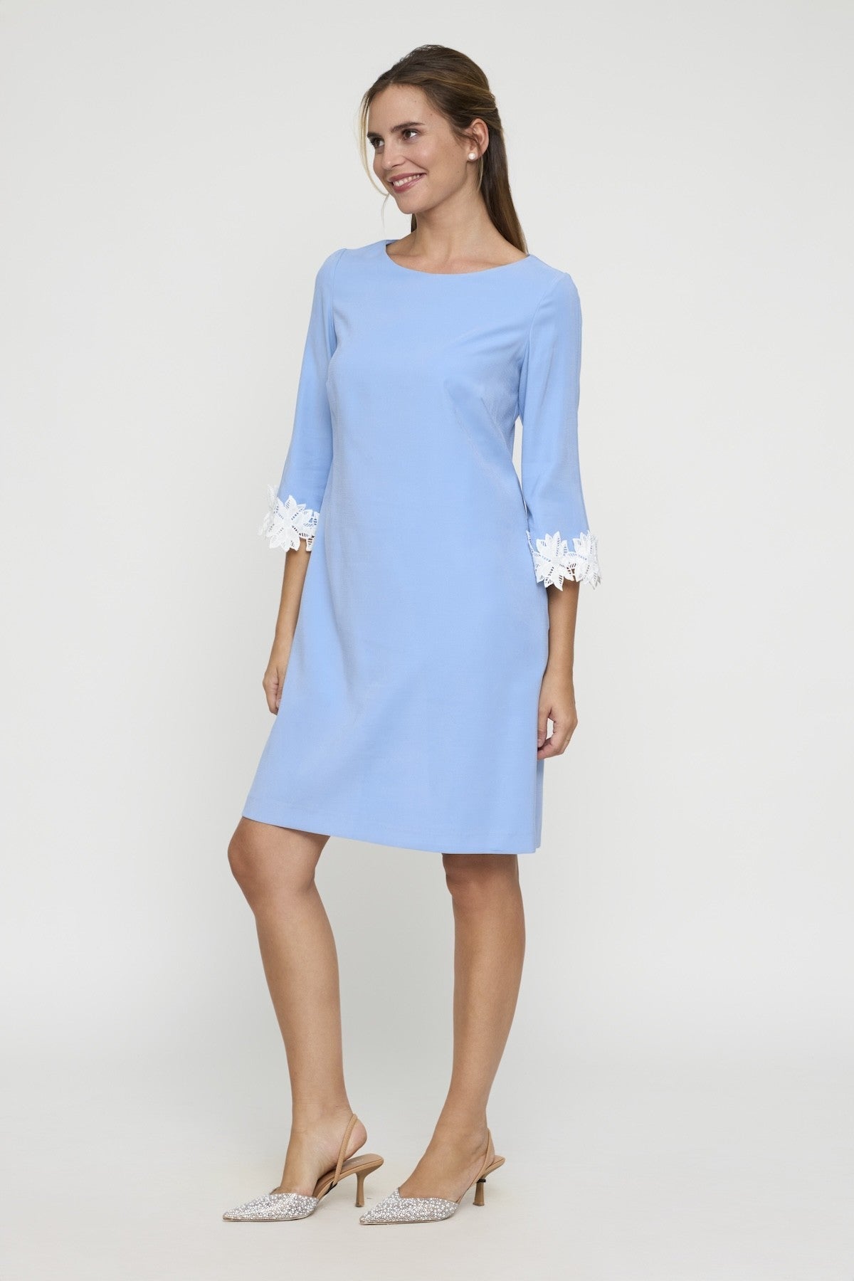 Vestido liso com pormenor na manga Ref. 3070517