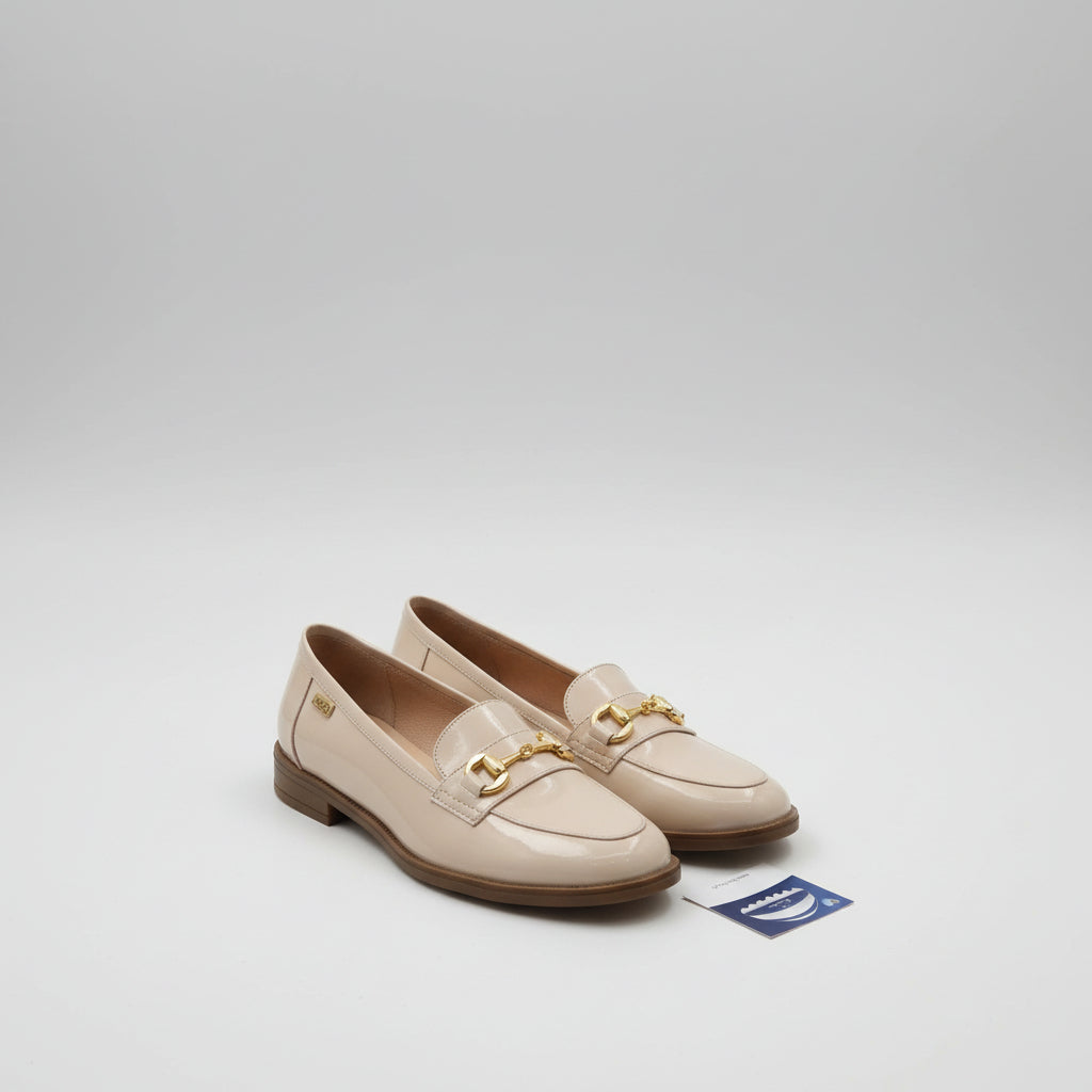 Patent leather moccasins