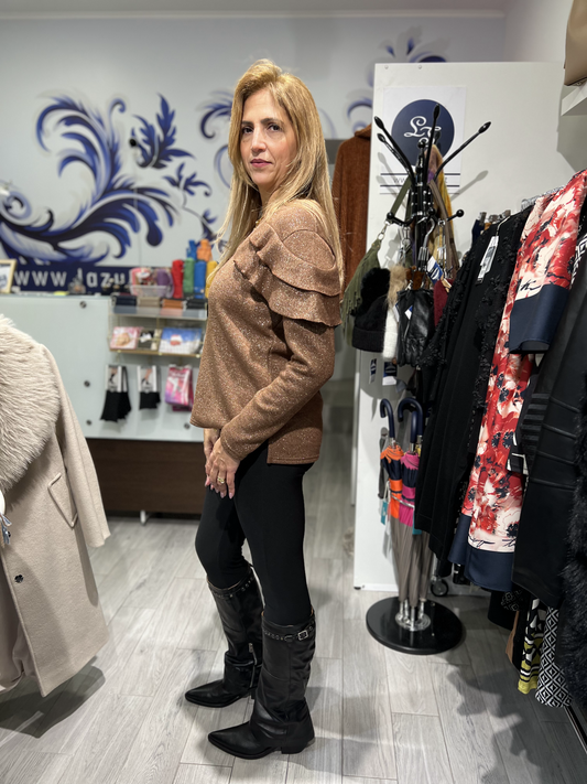 Camisola de malha com folhos Ref. 258735