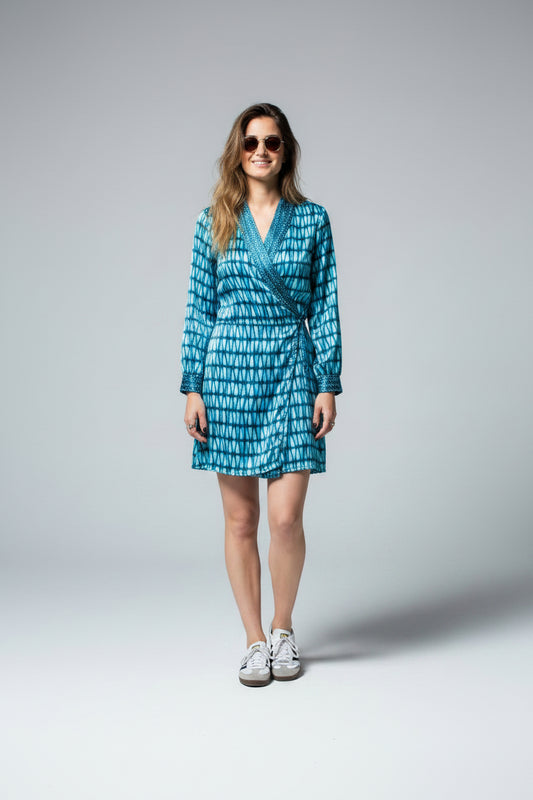 Vestido curto com padrão