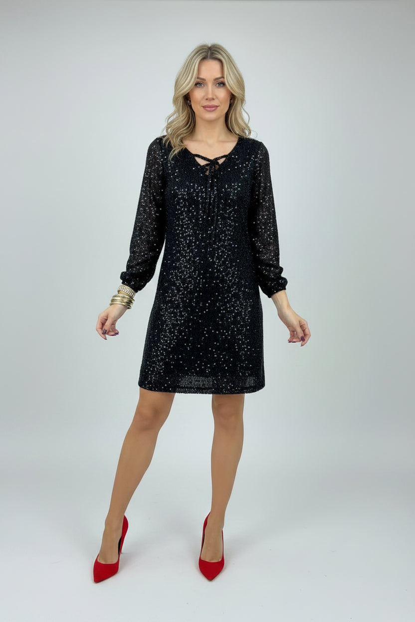 Vestido com lantejoulas Ref. 214739