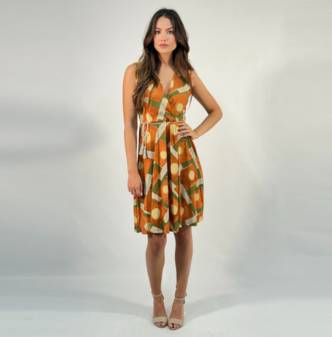 Short patterned dress Ref. 106033
