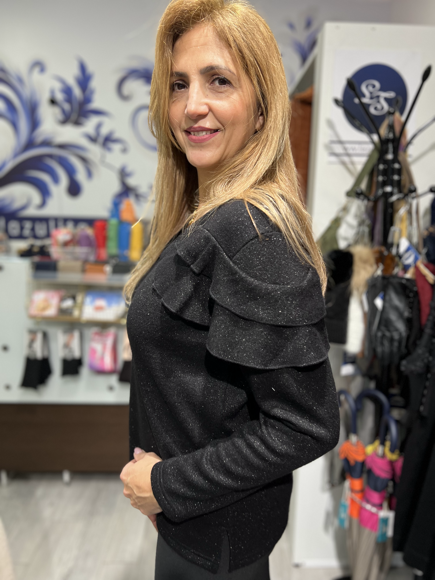 Camisola de malha com folhos Ref. 258735