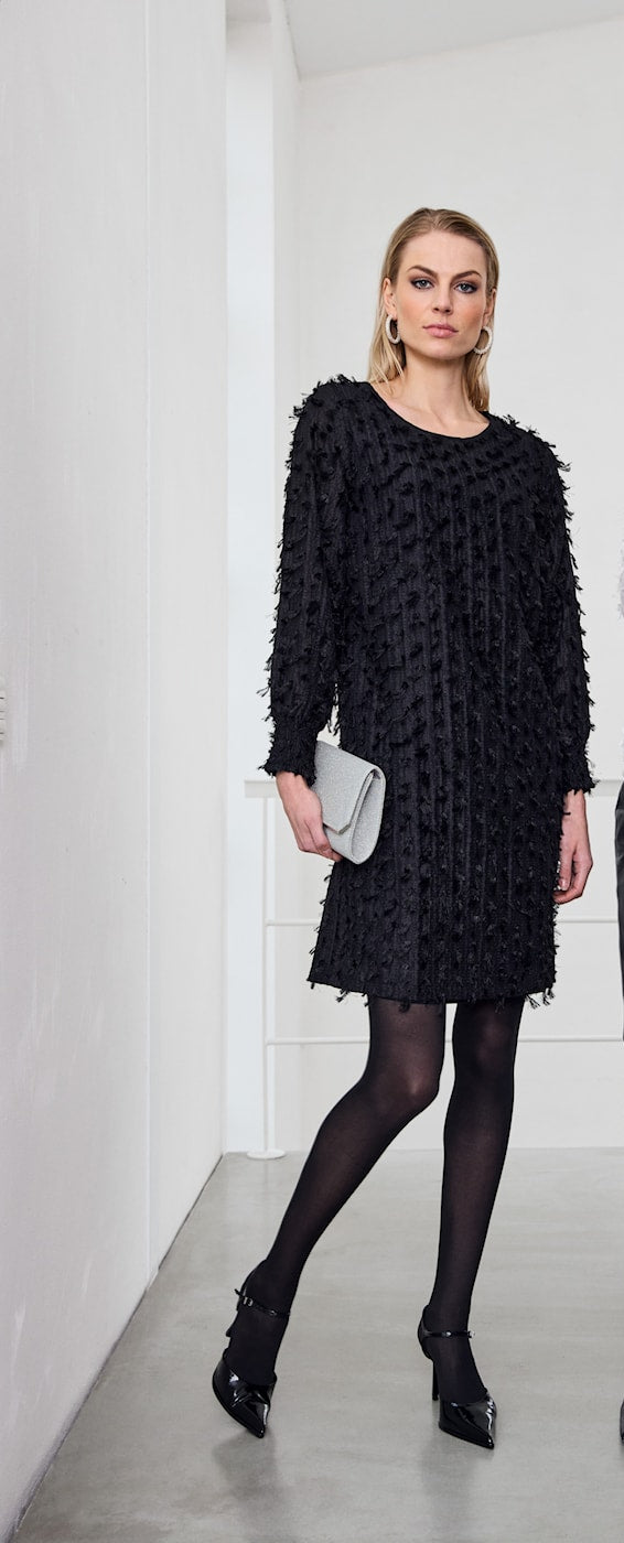 Vestido liso com pormenores Ref.115930