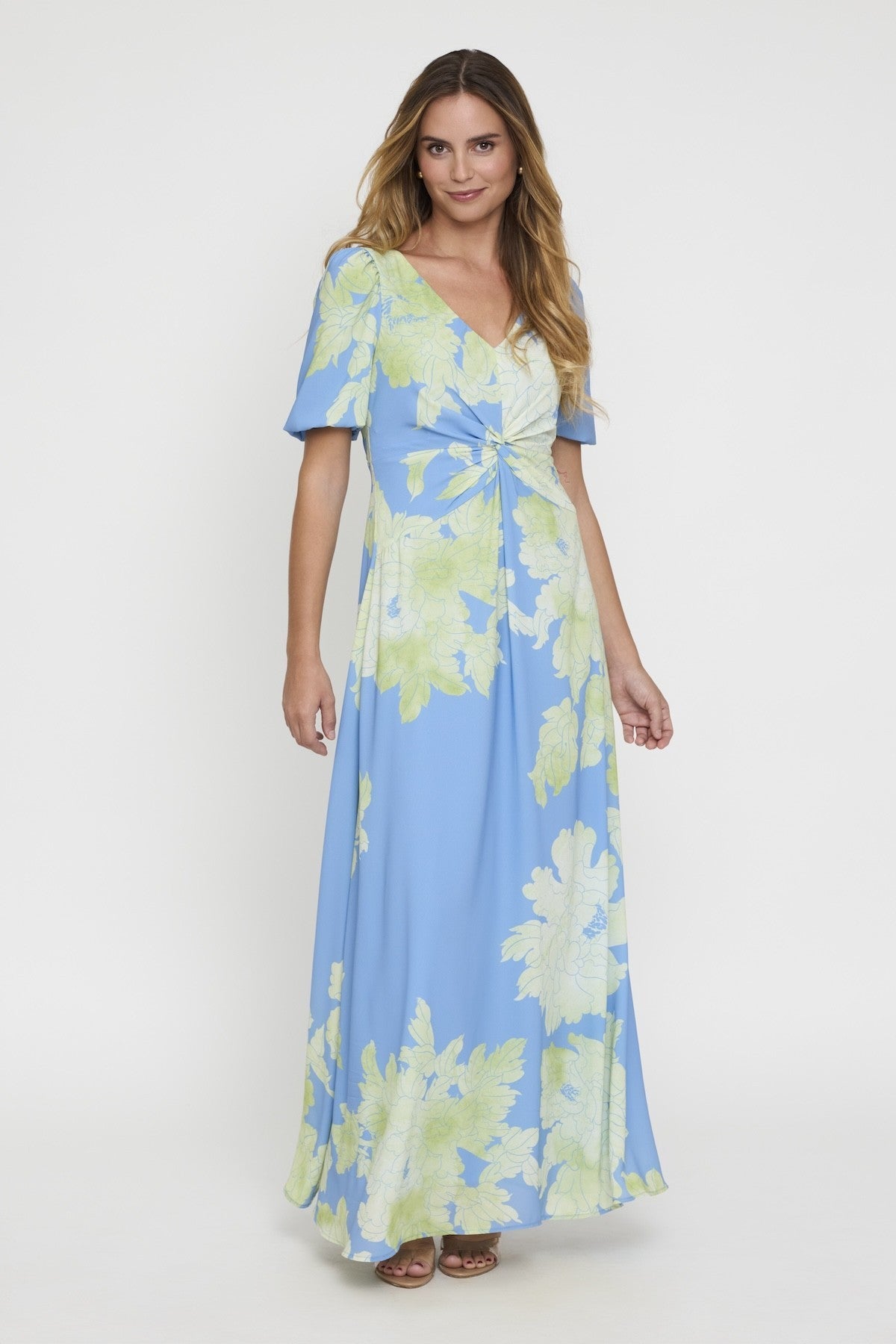 Vestido longo com padrão Ref. 307121