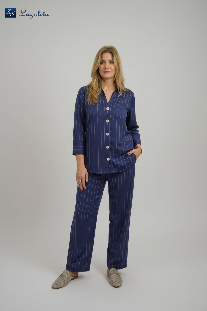 Wide-leg pinstripe trousers Ref. 2526101