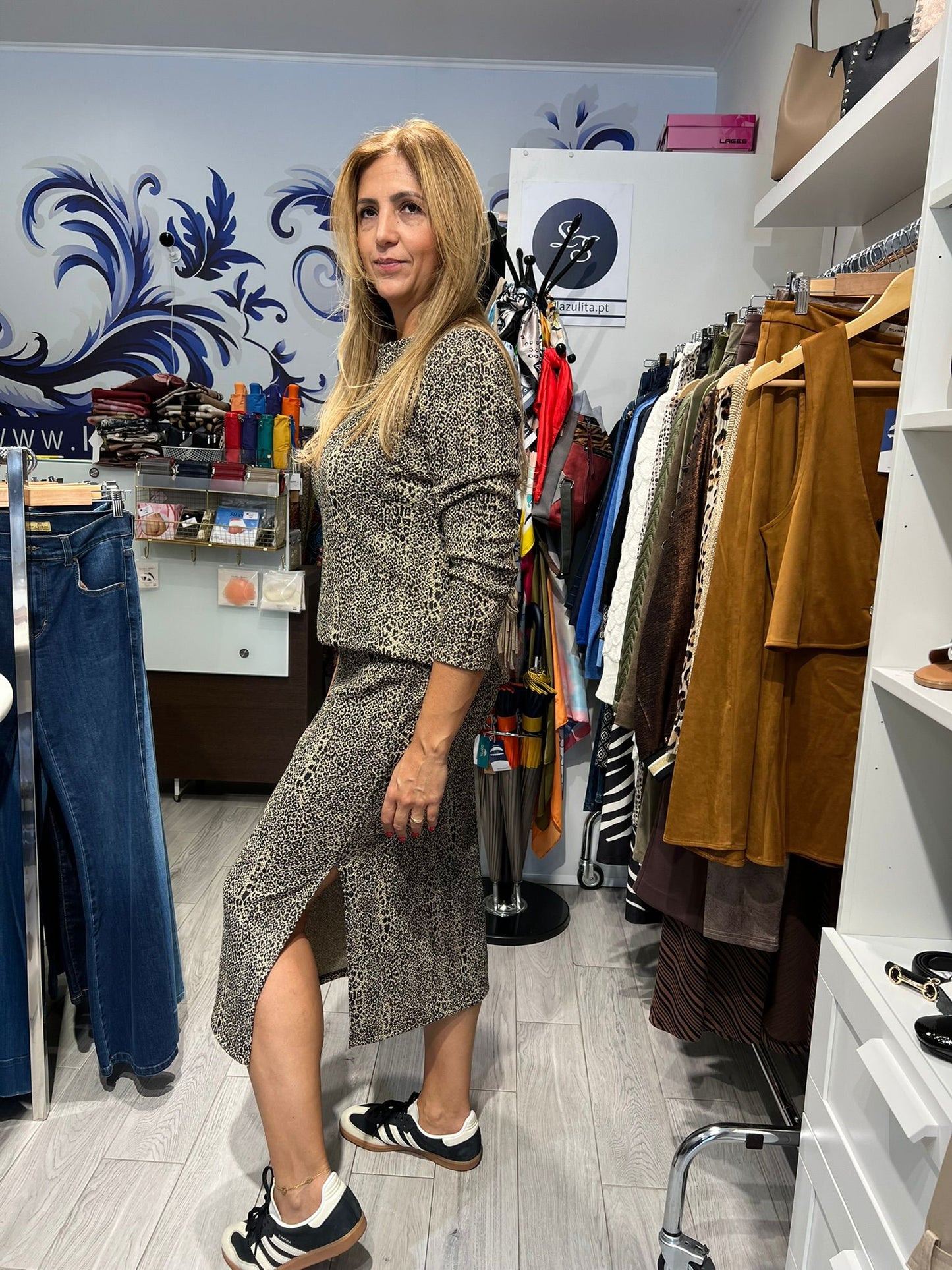 Saia com padrão animal print Ref. 8060242