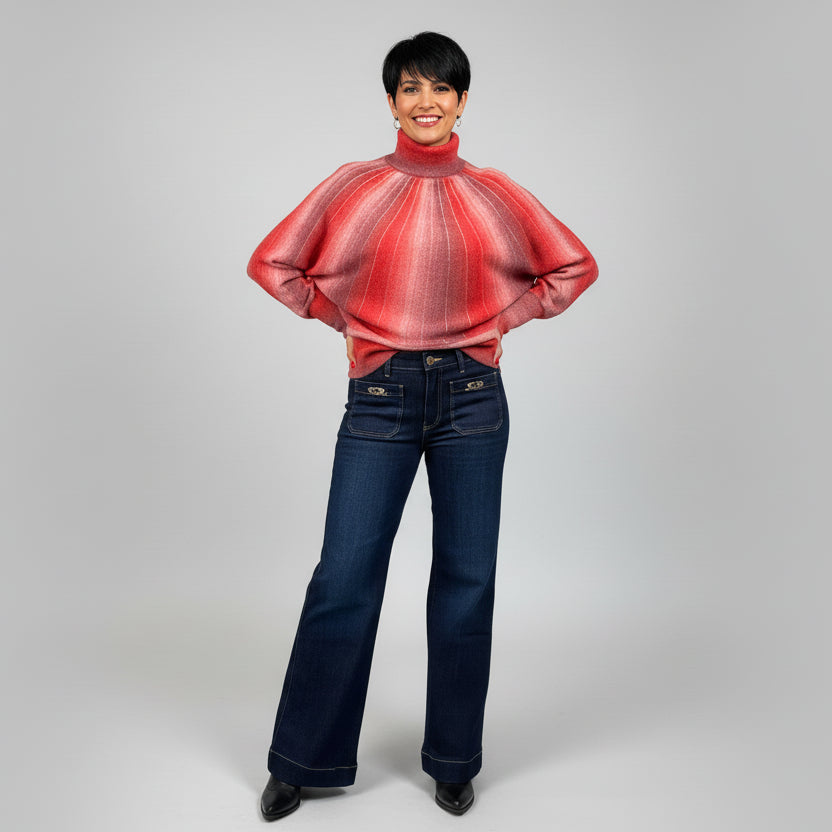 Wide-leg denim trousers Ref. 251118