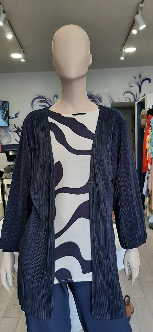 Cardigan plissado liso Ref. 2526297