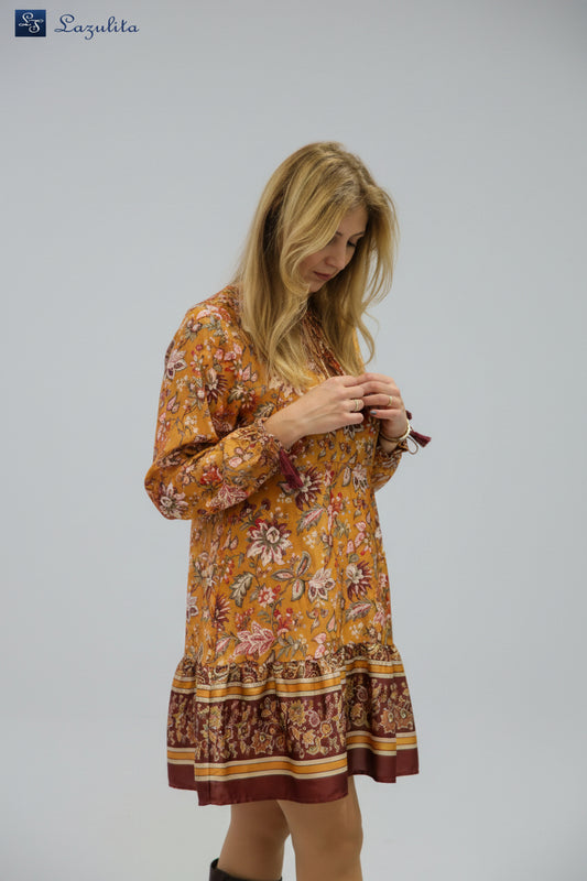 Vestido curto com padrão Ref. 140664