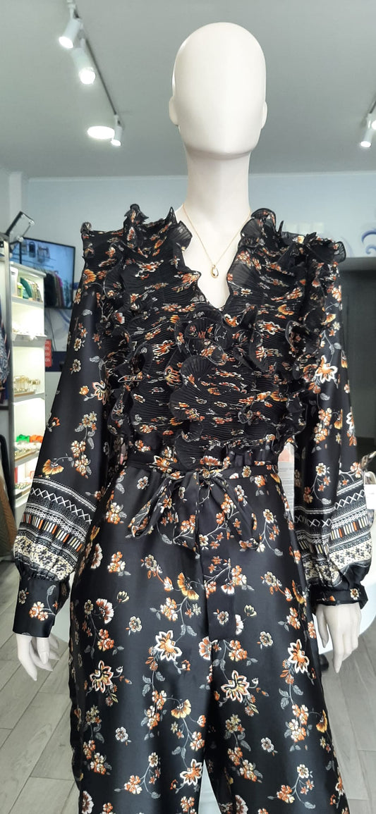 Macacão longo com padrão Ref. 100864