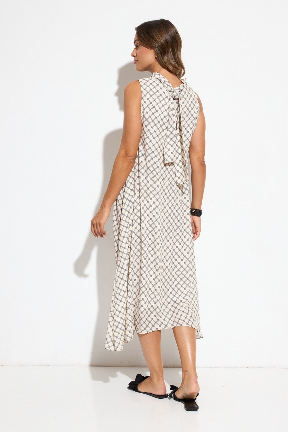 Midi dress with pattern