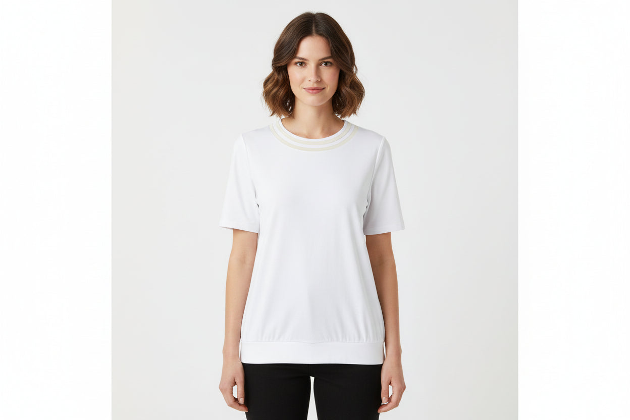 Plain short-sleeved T-shirt