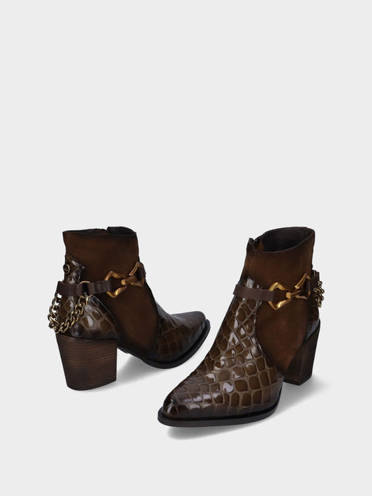 Bota texana em pele