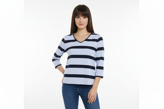 Blusa manga 3/4 as listas