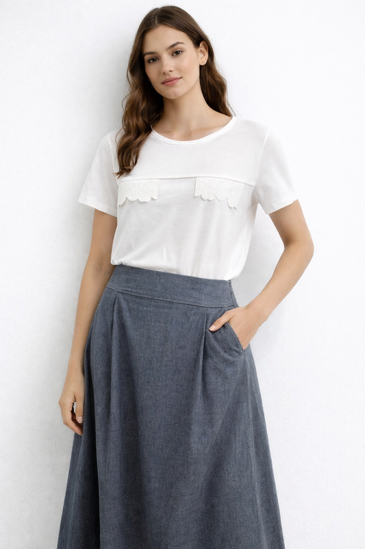 Denim midi skirt Ref. 55049