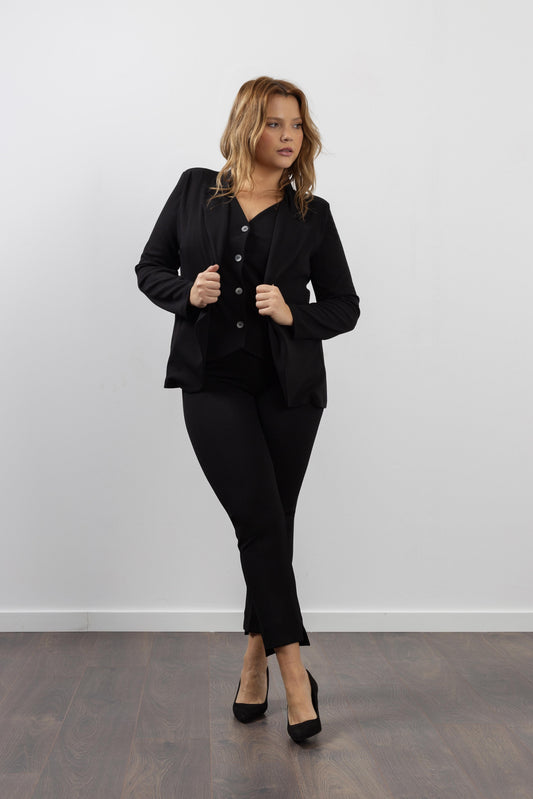 Plain straight trousers