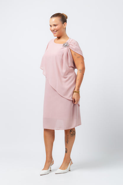 Plain flowing midi dress