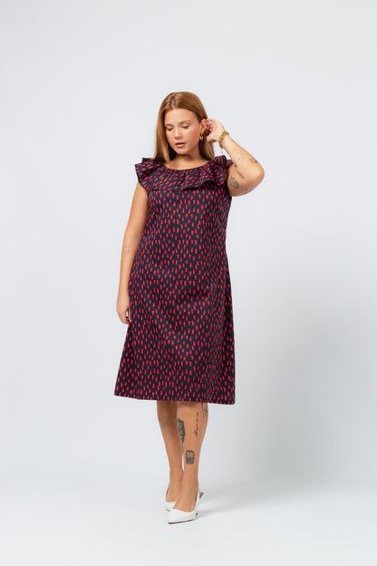 Short dress with print.