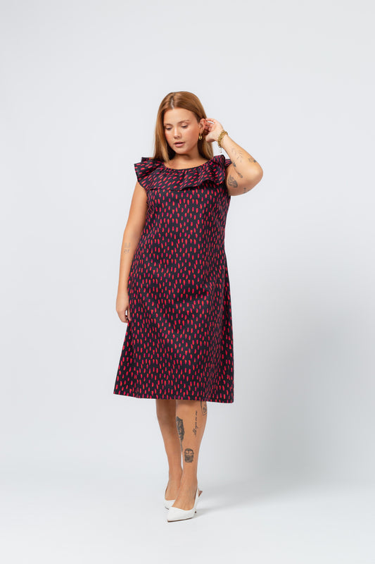 Short dress with print.