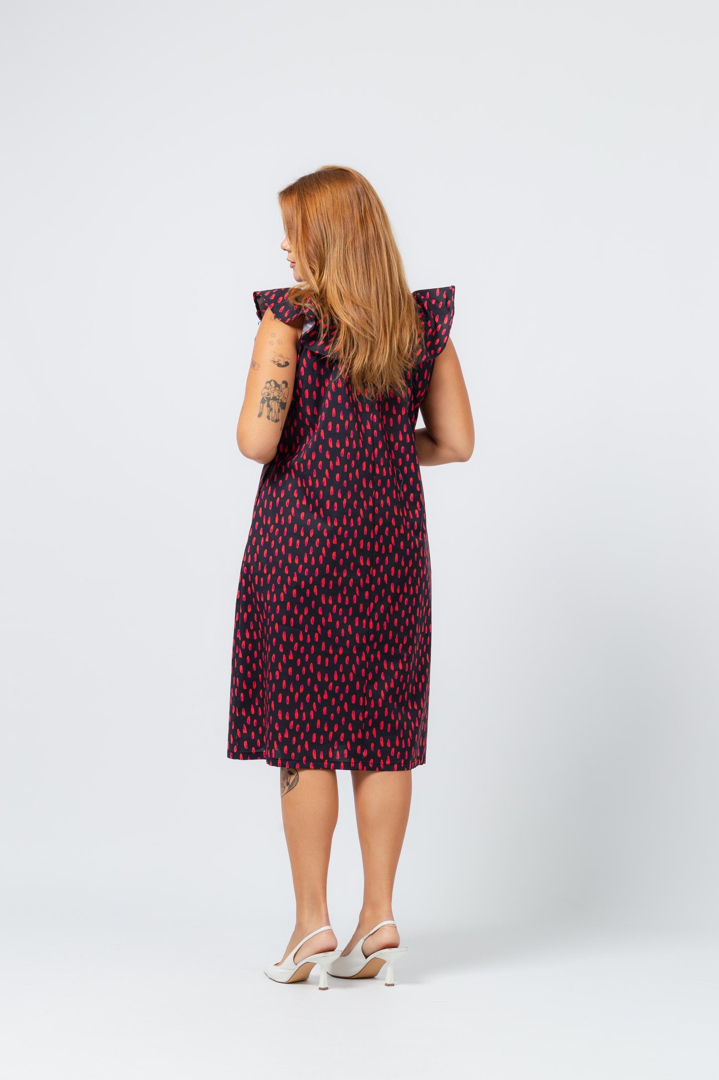 Short dress with print.