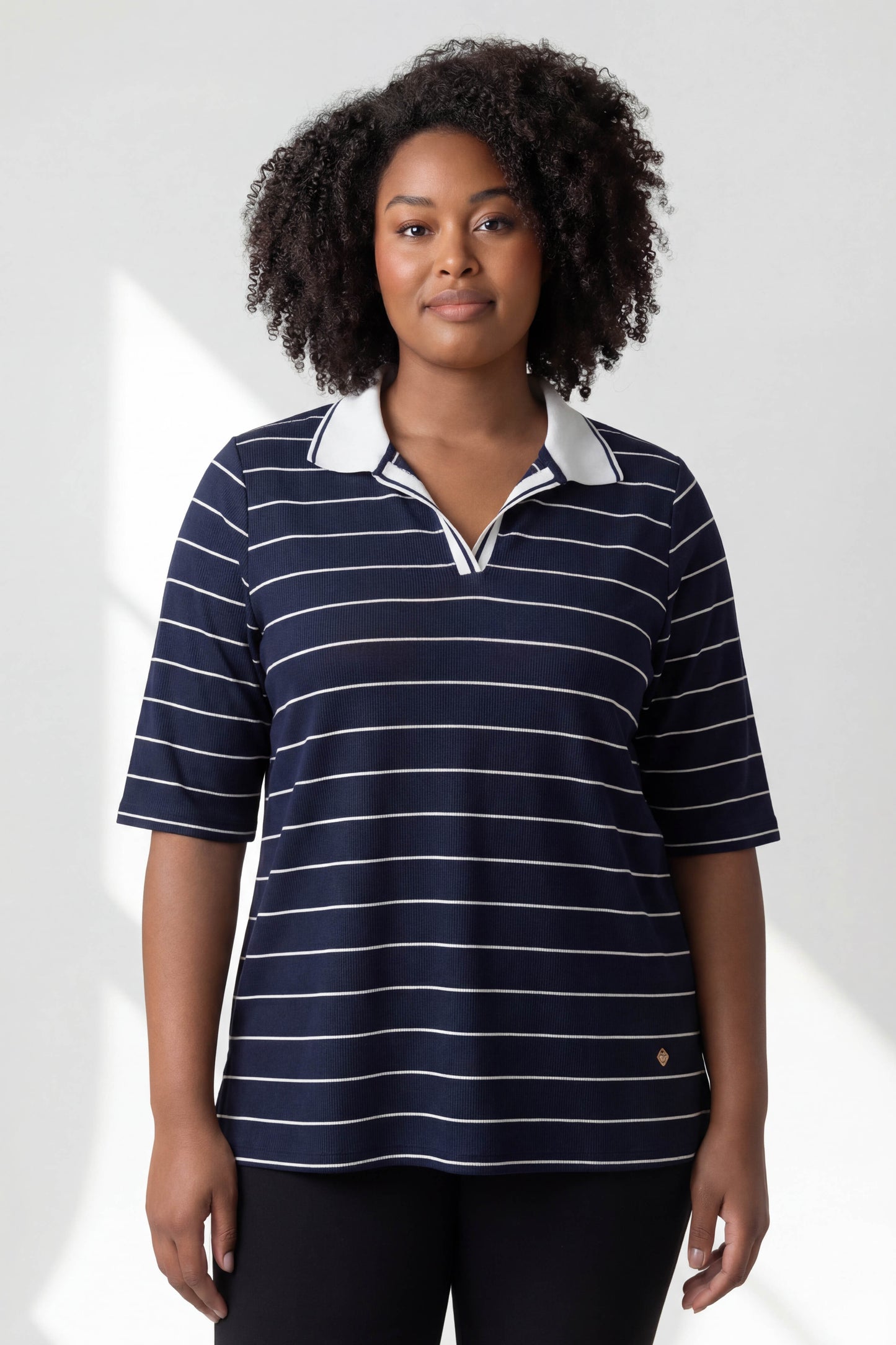 Striped polo shirt