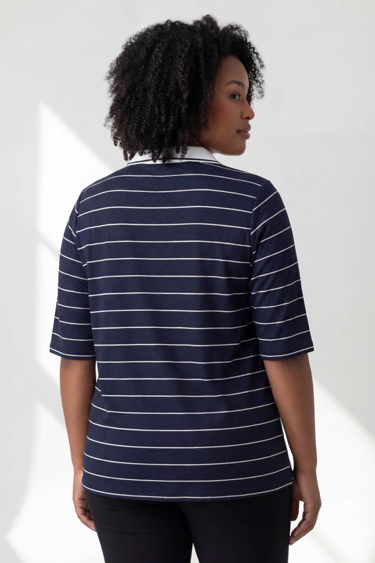 Striped polo shirt