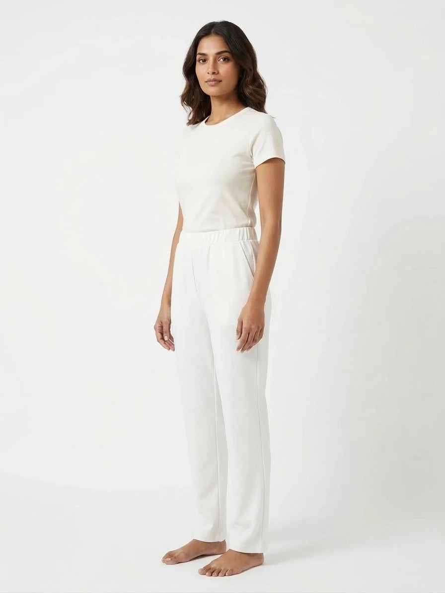 Plain long trousers