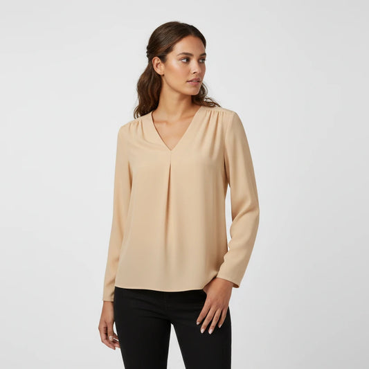 Blusa lisa manga longa