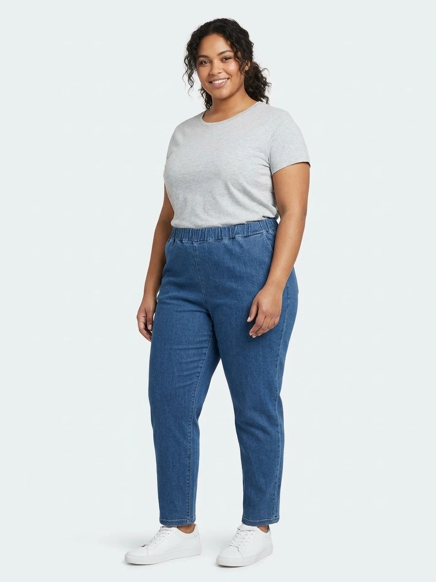 Calça de ganga plus size