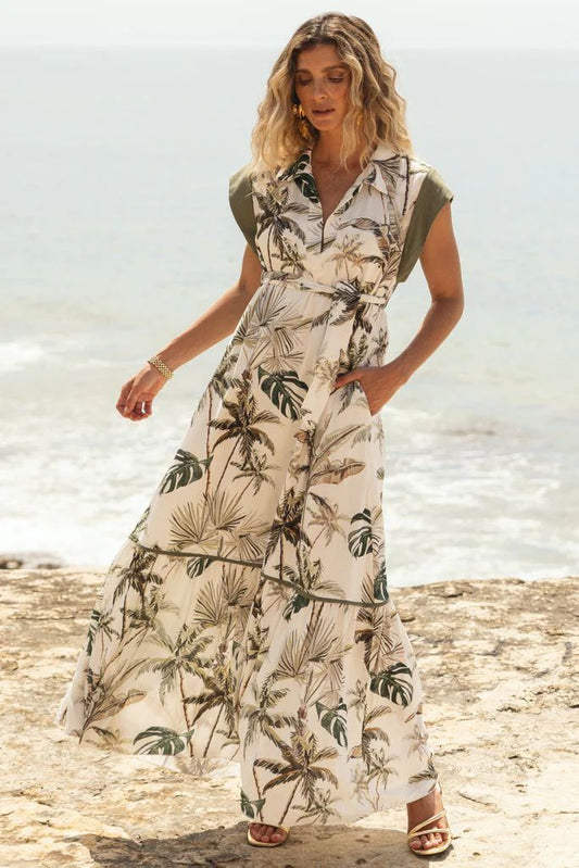 Long dress with print.