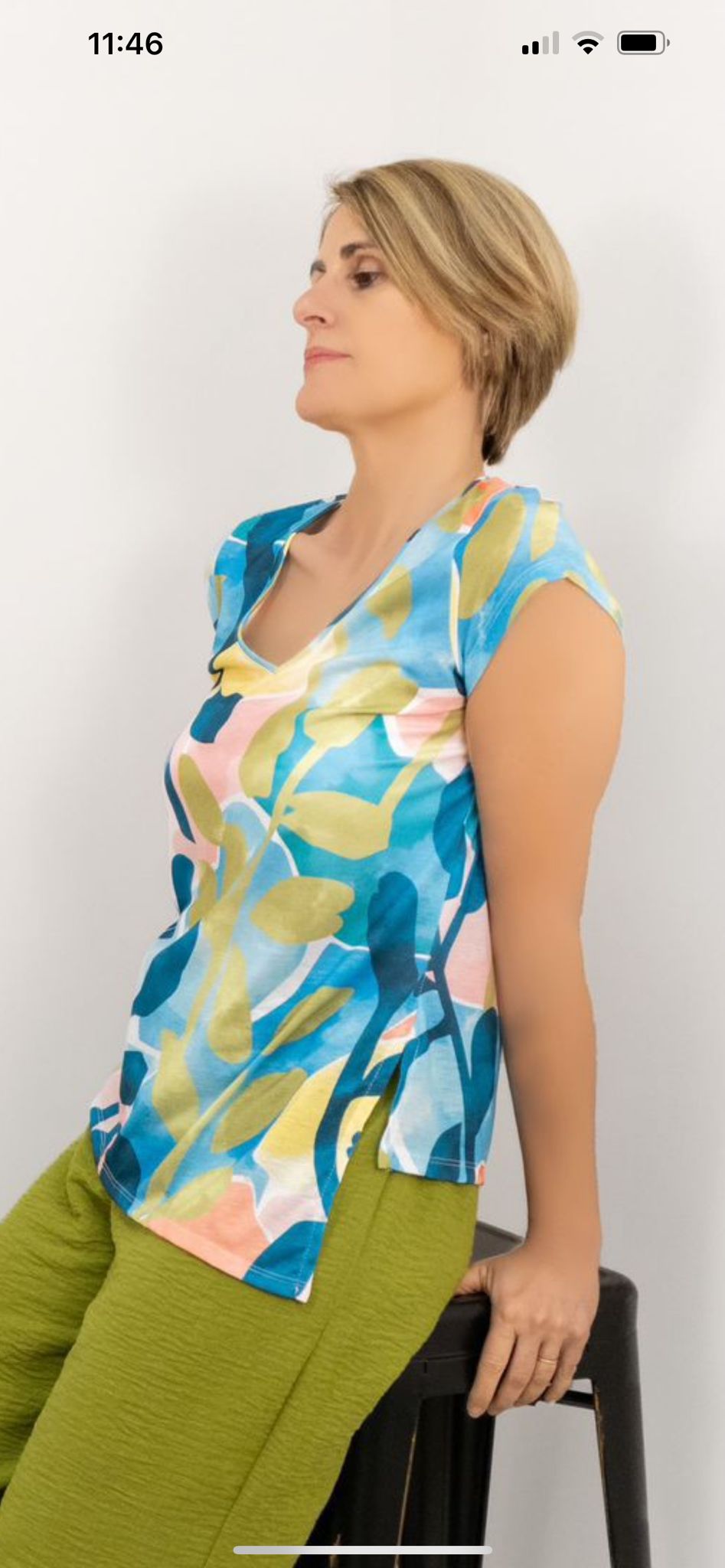 Blusa com padrão manga curta Ref.2427260