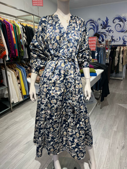 Vestido midi com padrão Ref. 8434820