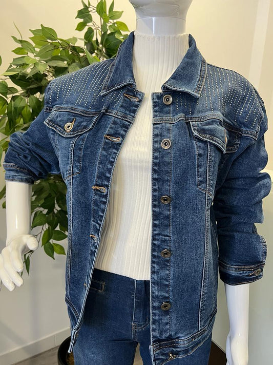 Casaco de ganga com brilhantes Ref. S68725XL