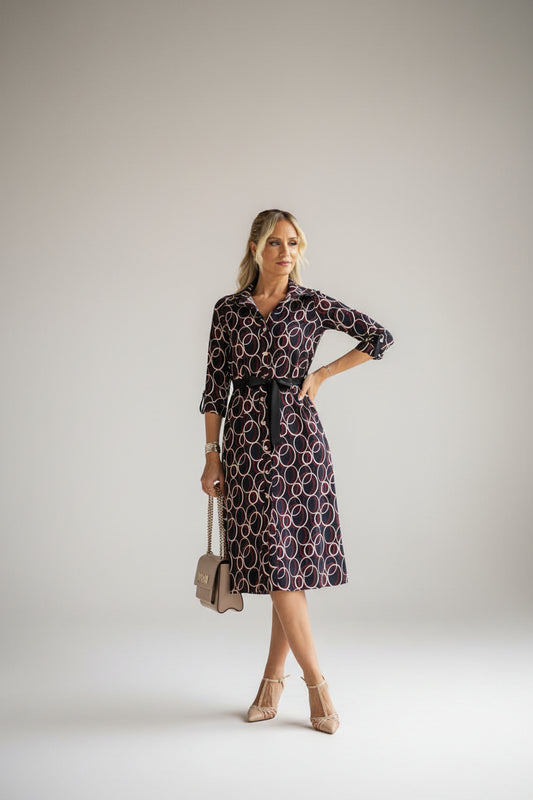 Printed midi shirt dress Ref. 375485