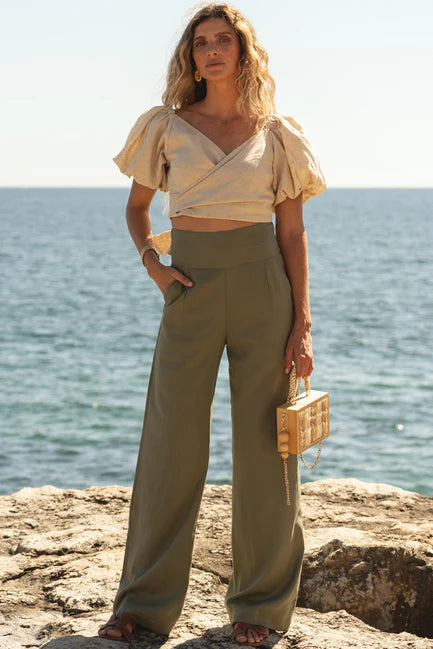 Linen wide-leg trousers Ref. 560085